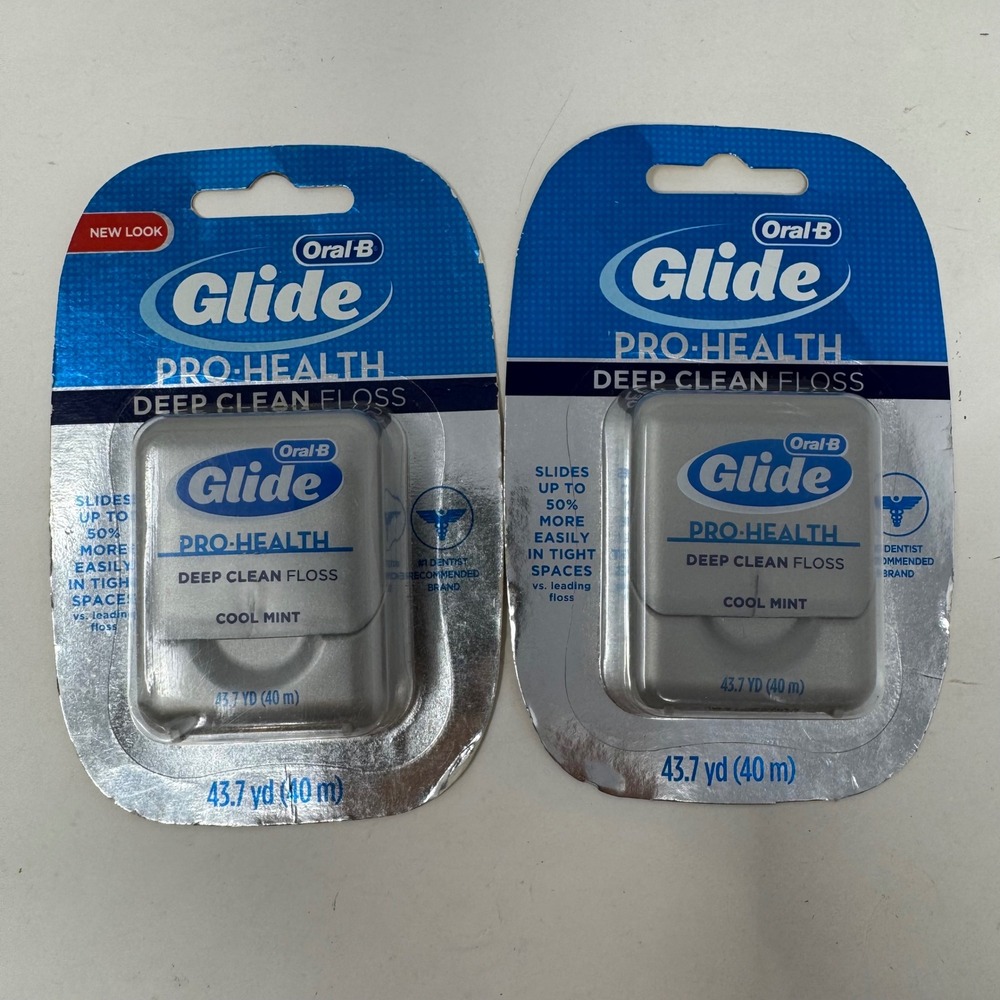 Oral-B Glide Pro-Health Deep Clean Floss Cool Mint 43.7 Yd 40m 2 Pack